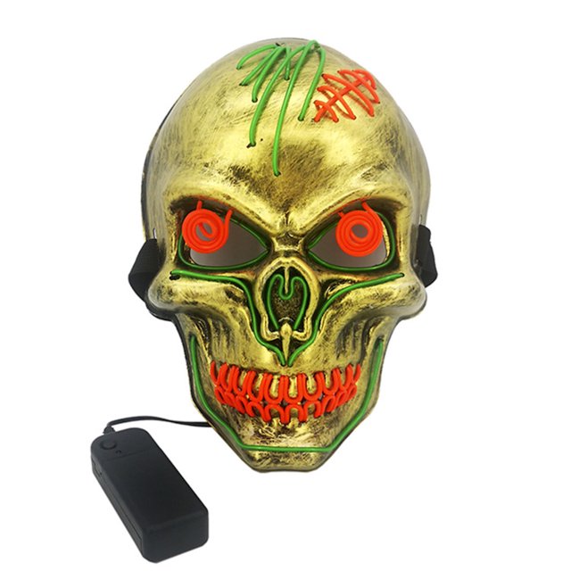 Disfraz LED Skeleton Skeleton, luminoso y aterrador, para cosplay, PVC