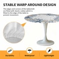 thumbnail image 2 of Elastic Fitted Round Tablecloth, Blue Coastal Waterproof Stretch Table Cover for 36"-44" Tables, Summer Beach Starfish Nautical Eucalyptus Ocean Washable Outdoor Tablecloths for Patio, Picnic, 2 of 9