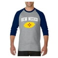 thumbnail image 1 of MmF - Mens Raglan Sleeve Baseball T-Shirts, up to Size 3XL - New Mexico, 1 of 4