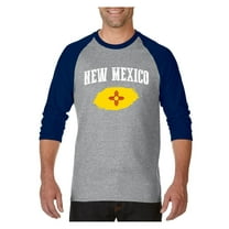 MmF - Mens Raglan Sleeve Baseball T-Shirts, up to Size 3XL - New Mexico