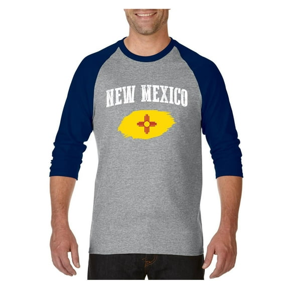 MmF - Mens Raglan Sleeve Baseball T-Shirts, up to Size 3XL - New Mexico