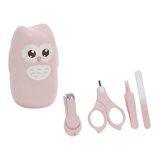 Esmalte de uñas para bebés 4 en 1 con dibujos animados, esmalte portátil para bebés con un simpático búho, para recién nacidos, bebés y niños pequeños