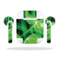 thumbnail image 1 of Mightyskins Piel De Fibra De Carbono Para Apple Airpods 2 (2019) – Llamas Verdes | Acabado Protector De Fibra De Carbono Texturizado Duradero | Fácil De Aplicar Quitar Y Cambiar Estilos | Hecho En Los, 1 of 1