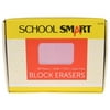 School Smart Small Pink Block Eraser, Pack of 80