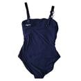 thumbnail image 2 of Anne Cole Ladies Asymmetrical with Removable Shoulder Strap One Piece Swimsuit (Navy, XS), 2 of 2