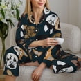thumbnail image 6 of Lsque Dogs Pattern Long Sleeve Pajama Set for Women - Soft 2-Piece Sleepwear and Loungewear Set with Pockets, Comfy Nightwear-X-Large, 6 of 7
