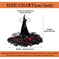 thumbnail image 2 of RUTAYY Women's Halloween Witch Hat Spider Web Embroidery Bat and Rose Decor Wide Brim Party Hats Black, 2 of 3