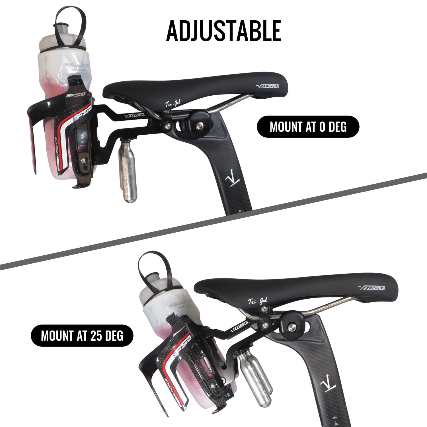 Valdora Triathlon Bike Accessories Under Saddle Bottle Holder Dual