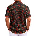 thumbnail image 6 of GrmtClth Mens Beach Short Sleeve Polo Top Fun Crayfish Lobster Shell Graphic Short Sleeve Light Cruise Polo Tee Casual Wear Highlighted With Calm Ocean Background Art Black M, 6 of 6