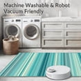thumbnail image 5 of ODIKA 6'x9' Machine Washable Non-Slip Area Rug, Contemporary Featuring Bold Teal and High Traffic Rug, Teal, 80712, 5 of 7