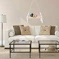 thumbnail image 2 of Fymlhomi Wall Floating Shelf Decorative Swing Hanging Rope Nordic Display Shelves Wall Mounted for Home Storage Organizer Decoration with Tassel&Wooden Plank for Bedroom Living Room Bathroom (White), 2 of 5
