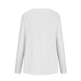 thumbnail image 5 of AXXD Womens Sexy Tops White Basic Summer 2024 Trendy Round-Neck Long Sleeve Casual T-shirt Top Solid Blouse, 5 of 6