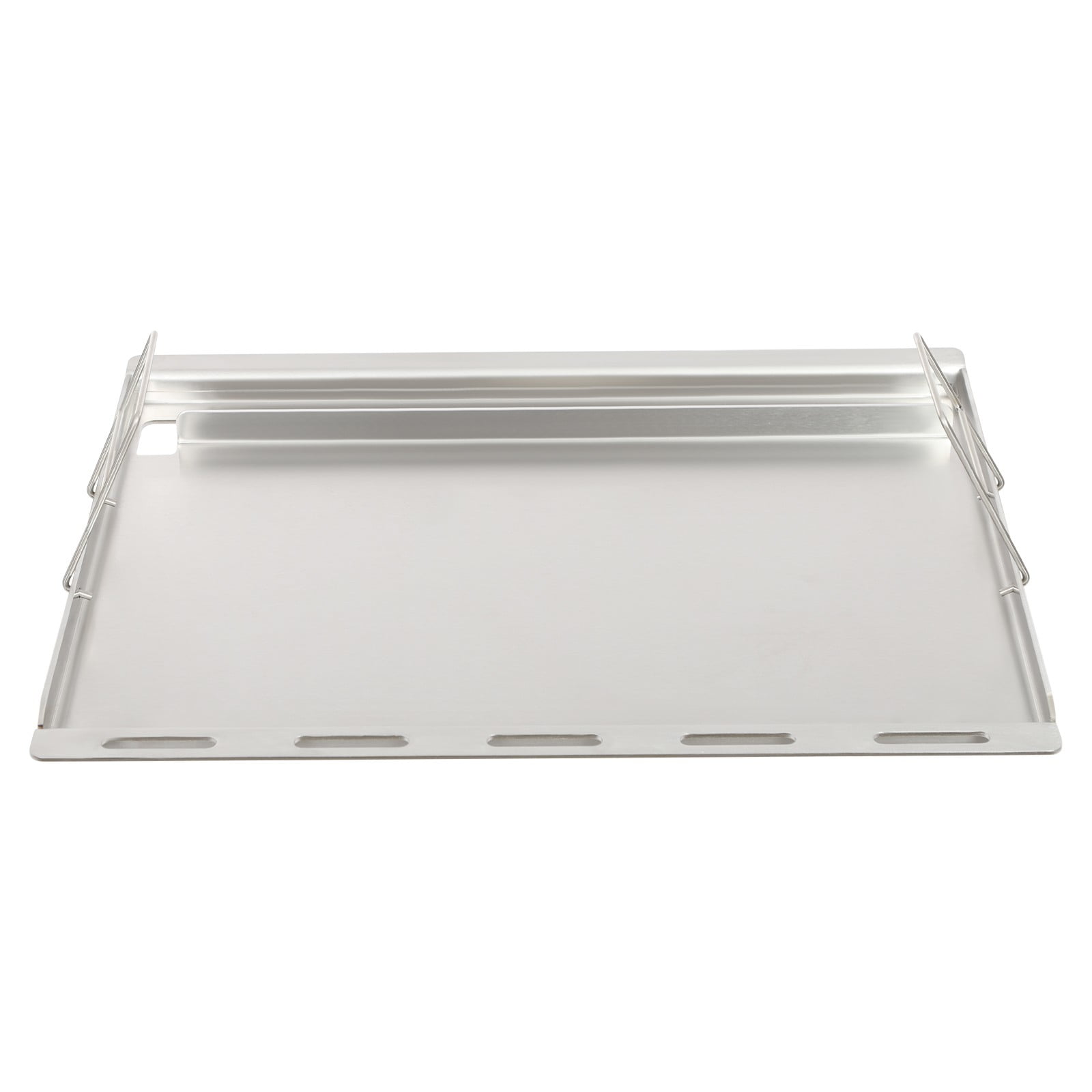 ToppiJoy 25" x 19" Rectangular Stainless Steel Cooking Griddle for Outdoor Gas Grill, Universal Flat Top Cooking Griddle with Removable Handles for Gas Grill/Charcoal/BBQ Stove Top