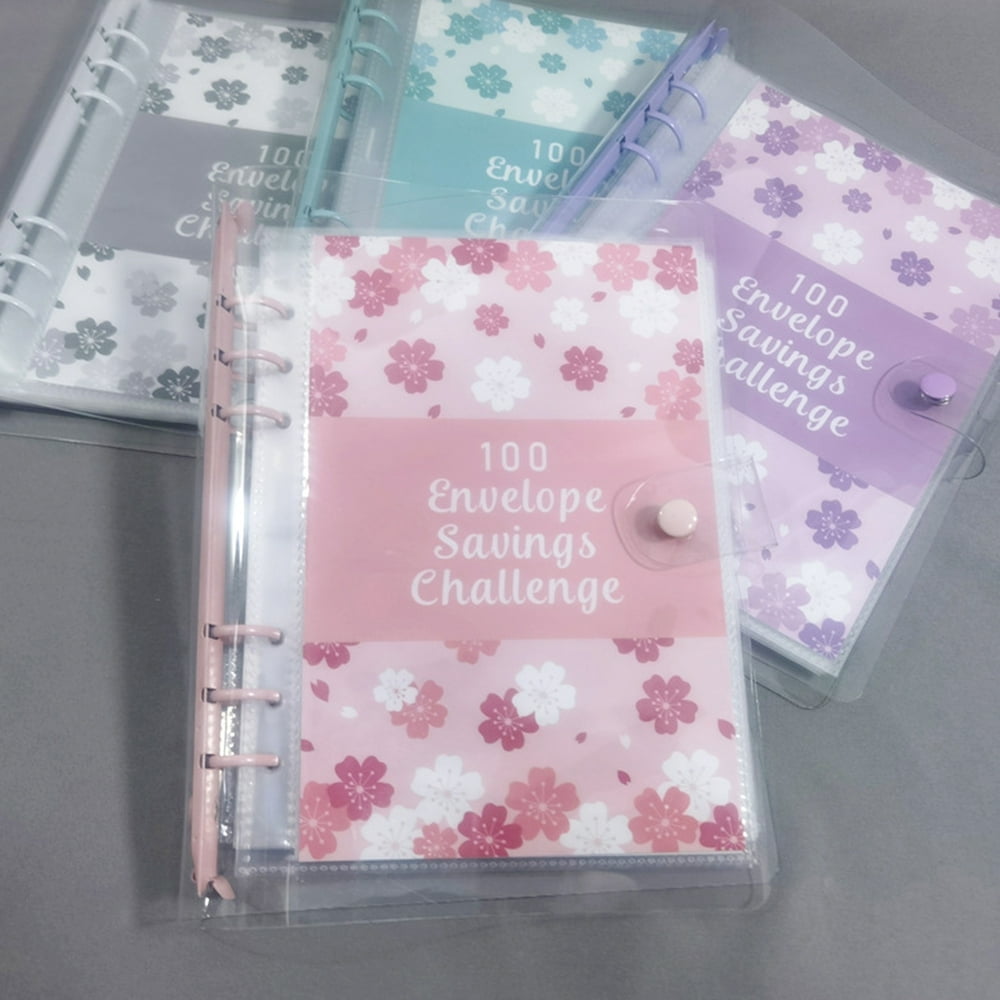 HLONK Money Saving Challenge Binder 100 Envelope Sustainable Motivating Solution Challenging Binder for Savings Goals