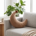 thumbnail image 4 of Rirozkan Throw Pillow, 13.4 Inch Moon Shaped Plush Yarn Cushion, Teddy Fleece Soft Decorative for Sofa, Couch, Bed, Living Room, 4 of 6