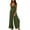 Army Green, variant on One Piece Jumpsuit for Women Casual Cutout Tie Front Tank Top Jumper Plunge Loose High Waist Low Back Long Pant Outfits, White, S