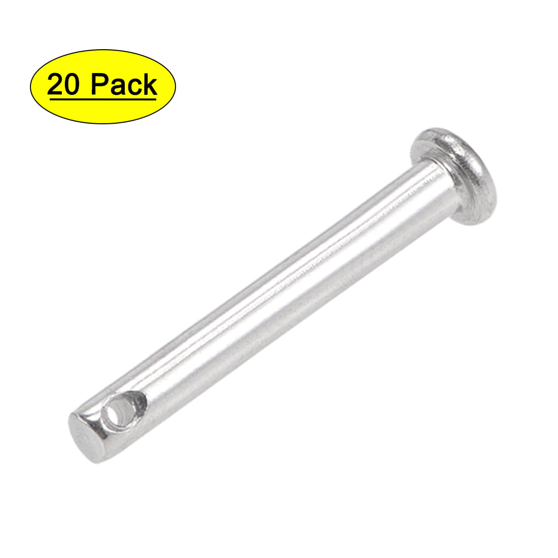 10mm x 30mm Flat Head 304 Stainless Steel Link Hinge Single Hole Clevis Pins 