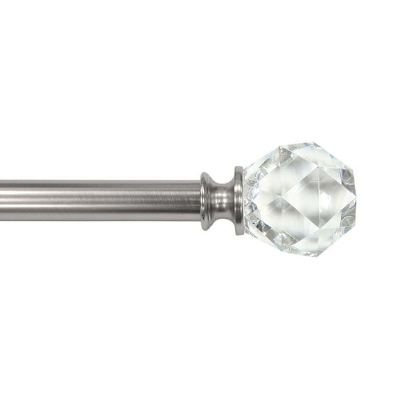 Barra Cortinera Ajustable 3/4" Níquel Cepillado 91-167Cm