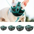 thumbnail image 2 of Short Snout Dog Muzzle, Adjustable Breathable French Bulldog Mesh Flat Face Dog Anti Bitting Mask Soft Panting Pet Supplies for Chewing Barking Training Grooming, 2 of 12