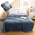 thumbnail image 2 of Summer Blanket 150x200cm Summertime Blankets Soft Fuzzy Warm Multifunctional Cover Blanket Napping Blanket Flannel Gift Blankets Bed Cozy Machine Washable Lightweight Cooling Comforter Blue, 2 of 6