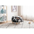 thumbnail image 3 of Animal Cow Storage Upholstered Kids Ottoman Black, 3 of 5