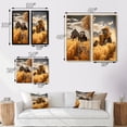thumbnail image 4 of Designart "Farm Harvesting Gold landscape IV" Farm Framed Wall Art Set Of 2 - Yellow Landscapes Frame Gallery Set For Office Decor, 4 of 7