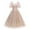 Beige, variant on hotojiny Cocktail Dresses for Women Renaissance Vintage Mesh Puff Short Sleeve Midi Dress Retro Heart A-Line Flowy Party Dresses