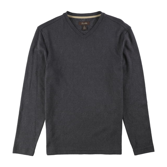 Tasso Elba - Camiseta básica de jacquard para hombre, gris, pequeña
