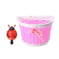 thumbnail image 4 of BEADCEST Plastic Bike Basket Pink Handmade Storage For Scooter 1Pack, 4 of 6
