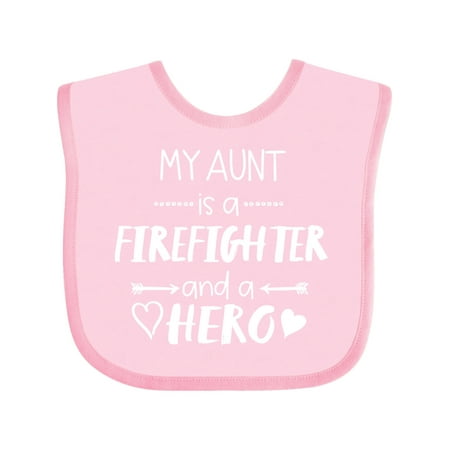 

Inktastic My Aunt is a Firefighter and a Hero Gift Baby Boy or Baby Girl Bib