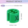 thumbnail image 3 of Uxcell 300-Pack Marcadores de Perchas para Ropa, Clips de Tamaño XL Codificados por Color de Plástico para Varillas de 3mm-5mm [Verde], 3 of 6