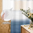 thumbnail image 3 of No Hook Shower Curtain, Navy Blue Ombre Shower Curtains for Bathroom with See Through Top Window, Modern Abstract Art Texture Waterproof & Washable Bath Curtain 60"x72", 3 of 9