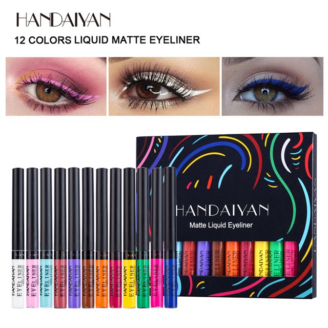 12 colores resistente al agua mate delineador de ojos maquillaje duradero líquido cosméticos pluma Ndcxsfigh Cuidado Belleza