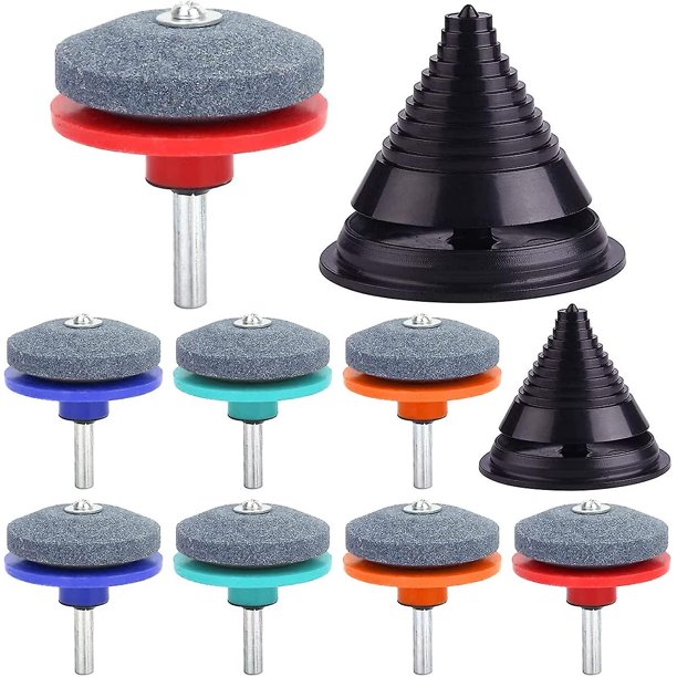Afilador de cuchillas para cortacésped, 8 piezas Afilador de cuchillas para cortacésped