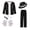 Black3, variant on OJSFQUFP (4-13 Years) Retro Star Clothing Set Blouses with Sequins Pants Hat Suitable for 90s Halloween Parties Drama Performance