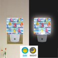 thumbnail image 2 of Yayeee LED Plug in Night Light for The Home with Auto Dusk to Dawn Light Sensors, 2 Pack, Yellow Hand Drawn Sailboats, 2 of 6