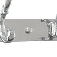 thumbnail image 3 of Uxcell 3 Hooks 9.6" Rack Wall Mounted Coat Hooks Plating Finish Zinc Alloy Silver Tone 1pcs, 3 of 7
