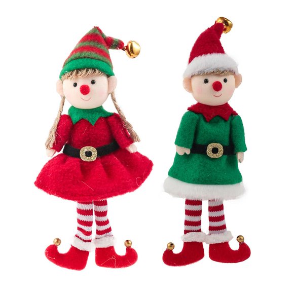 Christmas Elf Dolls Christmas Tree Hanging Pendant Christmas Elf Dolls Xmas Decoration Doll Kids Toys Gifts Dolls