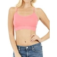 thumbnail image 1 of TheLovely Women & Plus Seamless Bralette Cross-Back Padded Sports Bras with Adjustable Strap, 1 of 3