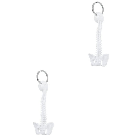 HOMEMAXS 2pcs Spine Model Keychain Miniature Spine Keyring for Women