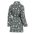 thumbnail image 2 of Cute Star Pattern Women Bathrobe One Size Univeral Fits Fashion Lightweight Plush Fleece Long Robe For Women, 2 of 3
