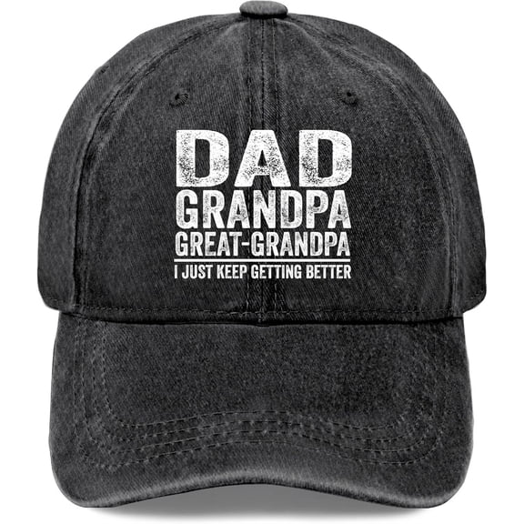 Dad Grandpa Great Caps Custom Baseball Cap Pigment Black Golf Hat Gifts for Her Workout Cap