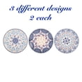 thumbnail image 3 of Bico Blue Talavera 6 inch Ceramic Appetizer Plate, Set of 6, for Salad, Appetizer, Snacks, Microwave & Dishwasher Safe, 3 of 3