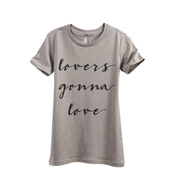 Thread Tank Lovers Gonna Love Women's Fashion Relaxed Crewneck T-Shirt Tee Heather Tan Large