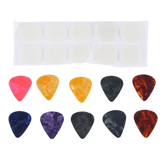 10Pcs Guitar Pick Grips with 10 Picks Help You Hold Tightly for Non Slip Control & Comfort