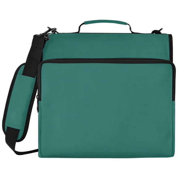 ALAZA Zipper Binder Dark Green Pattern 2 inch 3 Ring 500 Sheet Capacity Trapper Keeper File Folder Organizer Bag