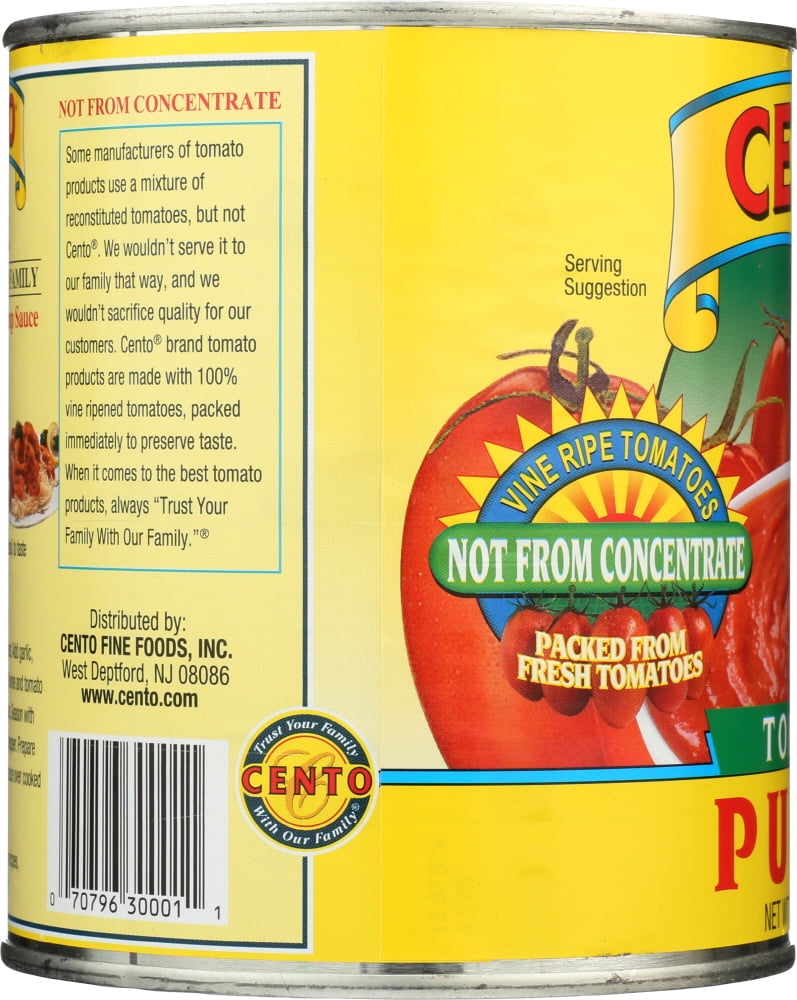 (4 pack) Cento Tomato Puree, 28 oz - allergens not contained