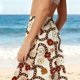 thumbnail image 5 of Pantalones de playa de gasa ligeros para mujer con protección solar, pantalones anchos de estilo bohemio estampados, blusa para mujer, 5 of 7