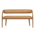 thumbnail image 5 of Accent Chair Bench, Tan, Vegan Leather, Living Kitchen Cafe Bistro Hospitality Restaurant, Modern Contemporary HB35953, 5 of 9