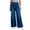 Dark Blue-1, variant on Jeans for Women Elastic High Waist Wide Leg Stretchy Baggy Streetwear Casual Denim Pants with Pockets